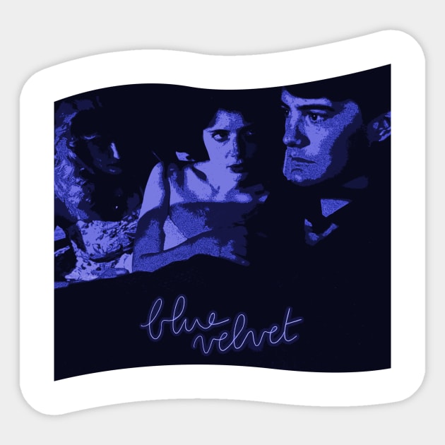 Blue Velvet Sticker by Planty of T-shirts